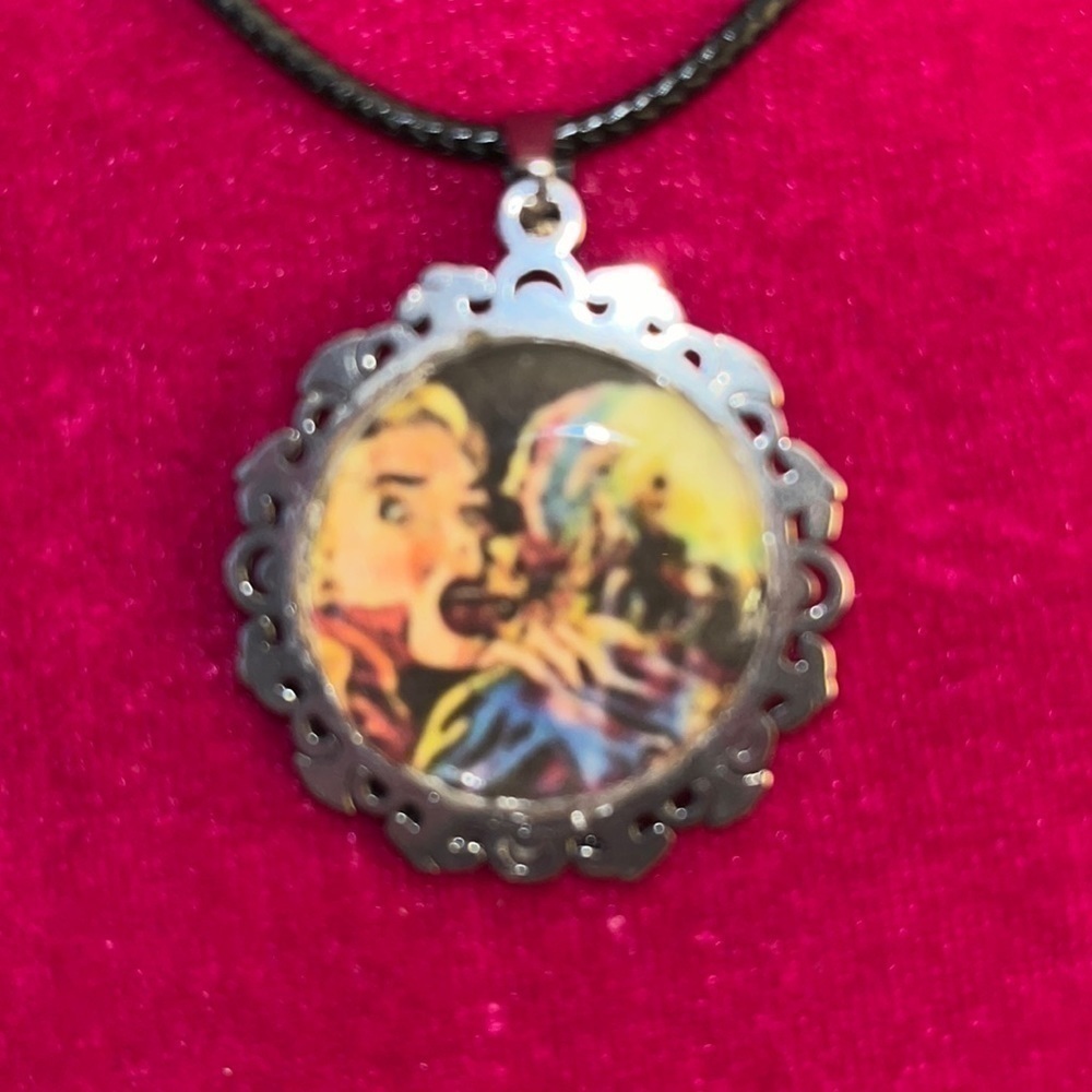 You Suck The Life Out Of Me SkullNecklace Upcycled Handcrafted Gothic Punk …